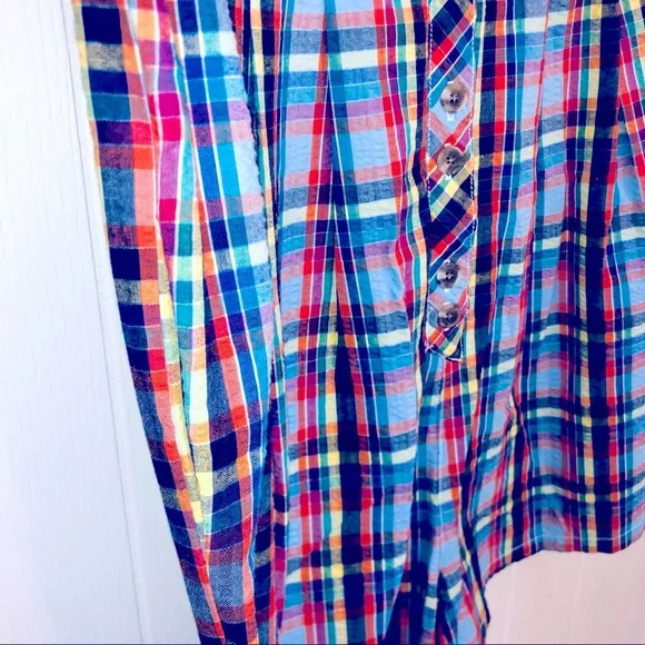 URBAN OUTFITTERS ZOEY WORKWEAR ROMPER PLAYSUIT SIZE XS PLAID MULTICOLOR … - Picture 8 of 8